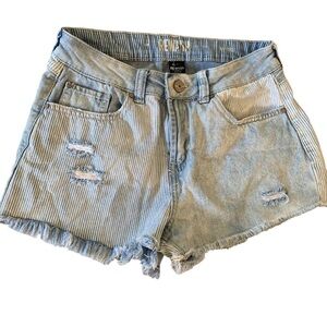 REWASH distressed Striped Jean Shorts size 7